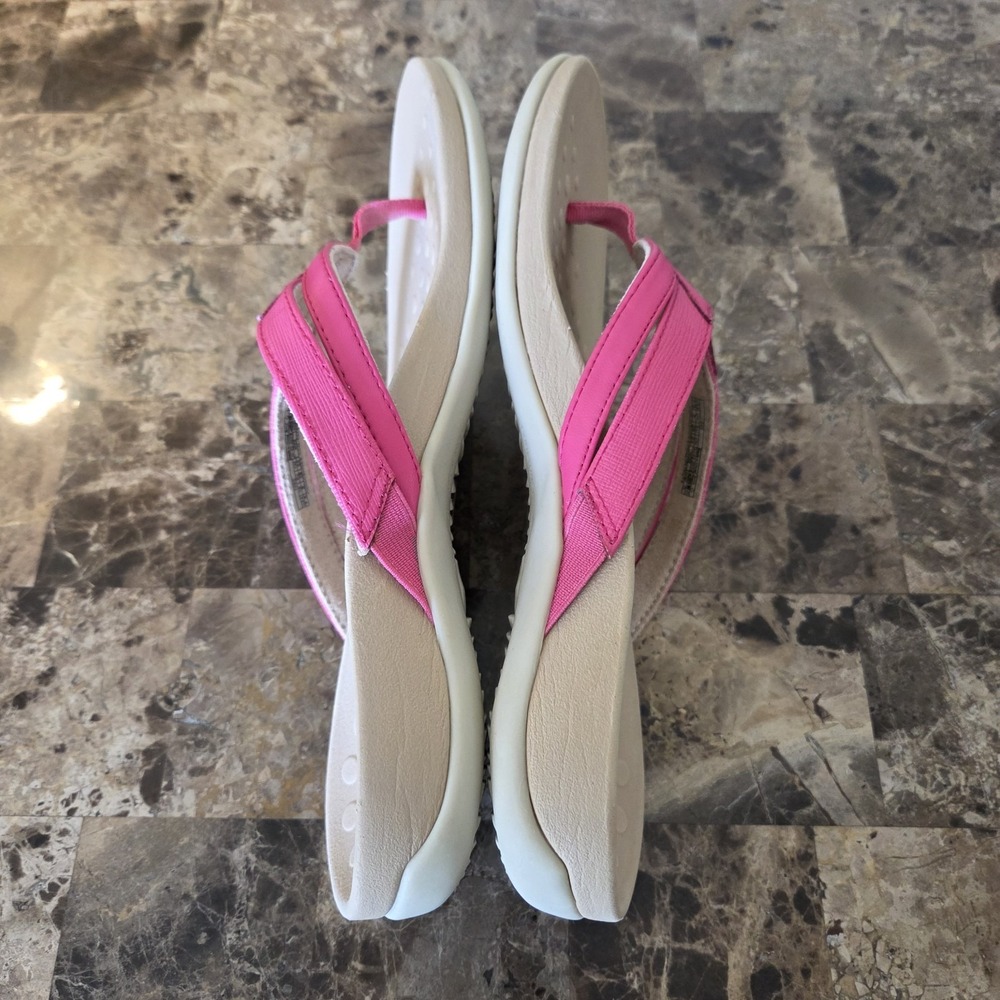 Vionic sz 7.5 WIDE Yoko pink sandals thong flip flops casual comfort summer - Picture 9 of 11